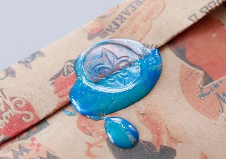 ダイソー シーリングワックス（カラータイプ） 仕上がり