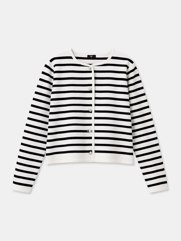 2026春plst大人女性おすすめコットンブレンドカーディガン