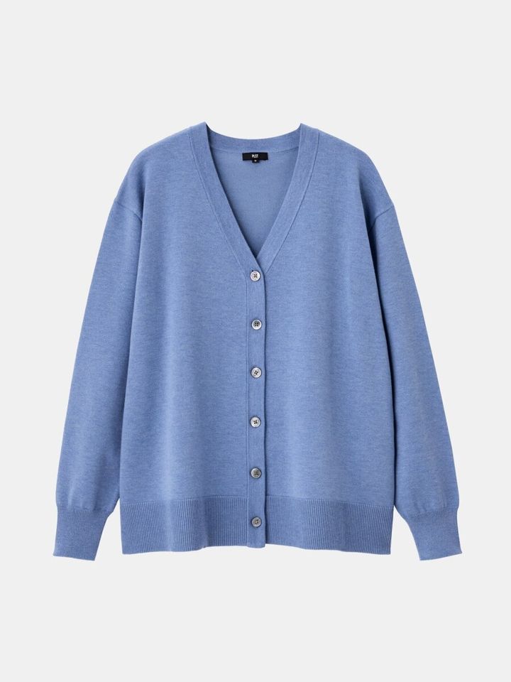 2026春plst大人女性おすすめウールミックス2WAYカーディガン