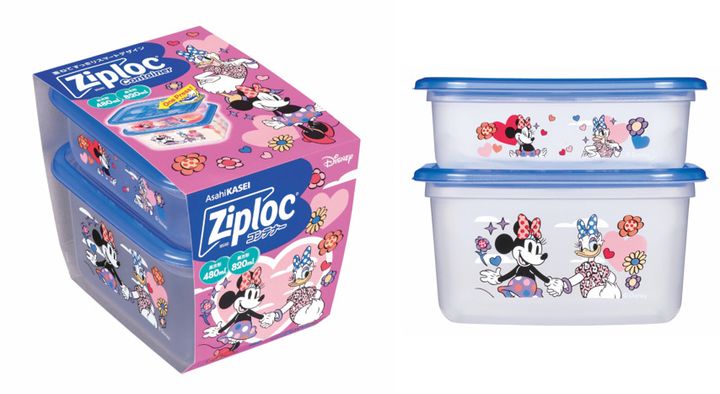 ジップロック コンテナー 長方形480ml&820ml各1個入<Disney>26