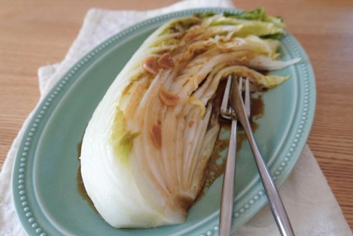 白菜のオイル蒸しステーキ