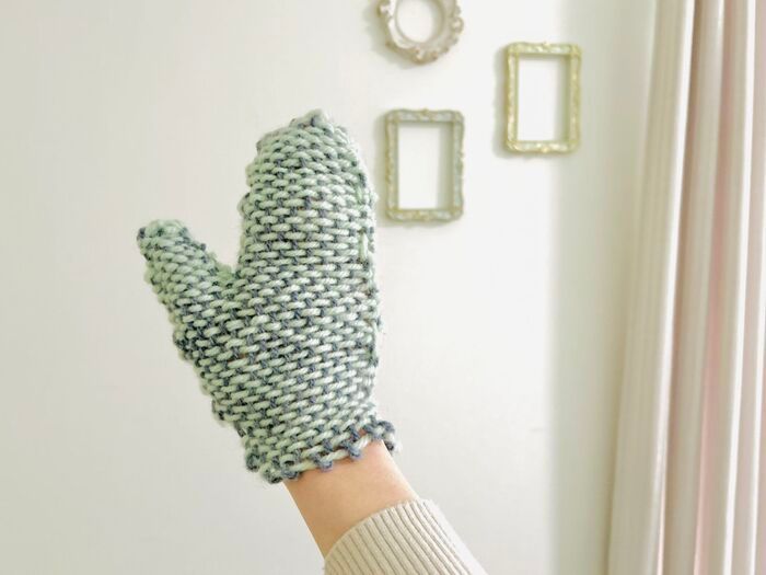 『段ボール編み機』でおしゃれなミトンが作れちゃった！なかなかの仕上がりに大満足♡