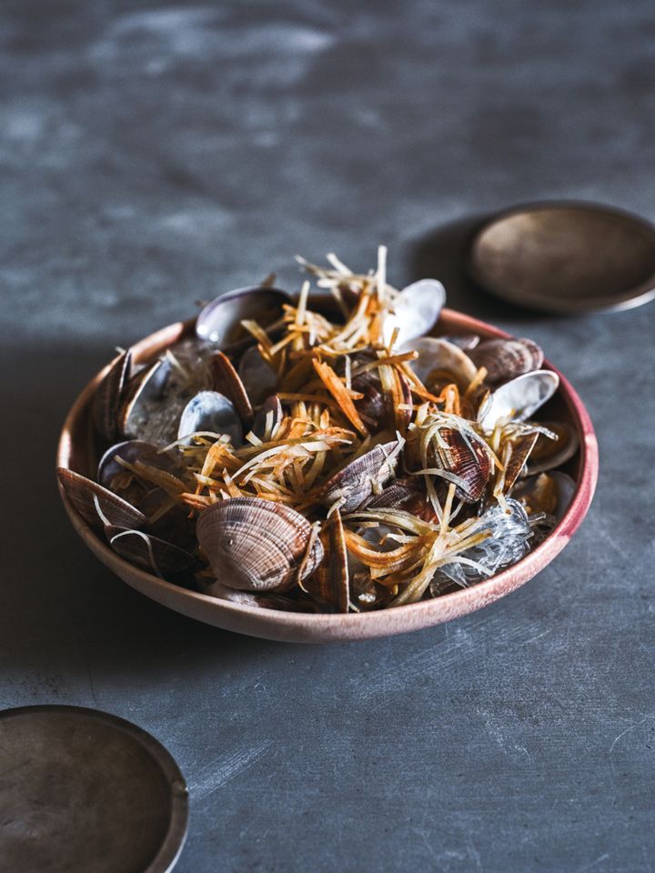 春雨とあさりの和風しょうが蒸し
