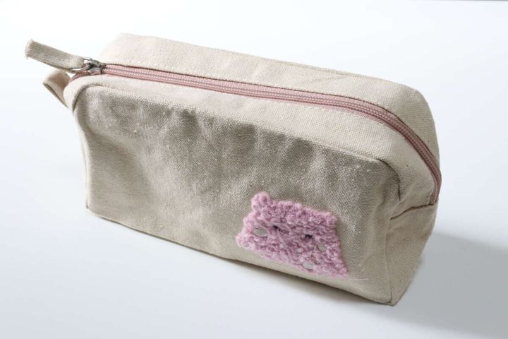 刺繍ボックスポーチ（サメ、メンダコ） 自立