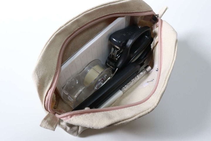 刺繍ボックスポーチ（サメ、メンダコ） 文具収納