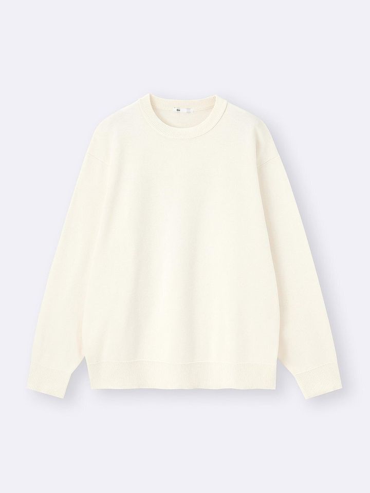 GUのミラノリブクルーネックセーター