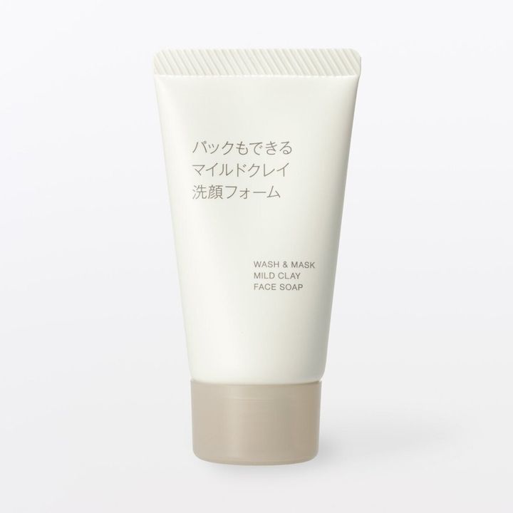 無印良品のパックもできるマイルドクレイ洗顔フォーム（携帯用）のビジュアル