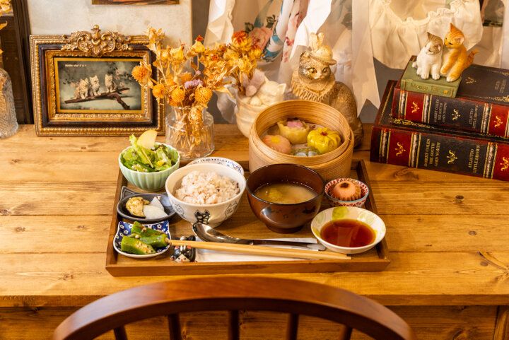 アンティーク調の空間に猫モチーフがいっぱい！保護猫カフェとセットで利用できる「ねこと焼き菓子のお店 ティールームウリエル」
