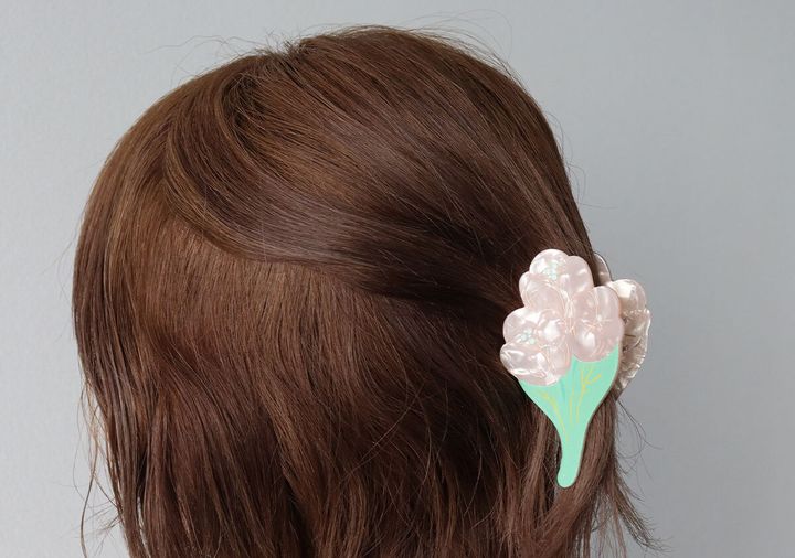 ダイカットバンスクリップ 花 使用例