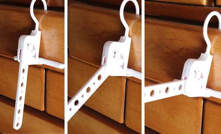 ダイソー 室内干しハンガー 5連 形 変形