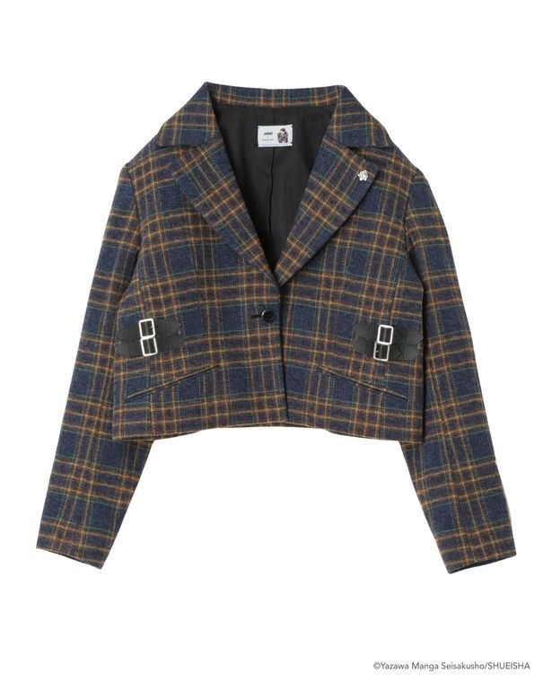 ライダースジャケットを思わせるタフなシルエットの「ADDIXY×NANA CHECK CROPPED JACKET」(税抜き4万円)