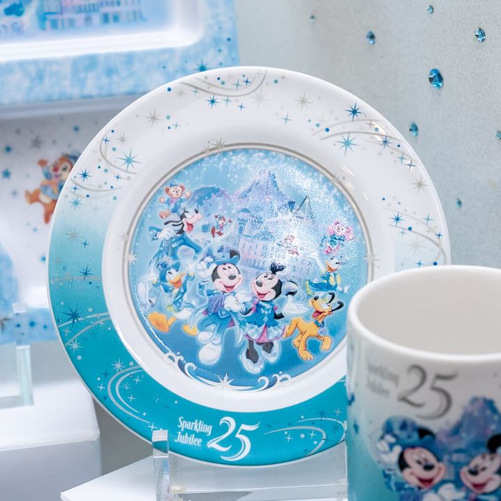 【希少品】東京ディズニーシー 開園記念 ボーンチャイナ プレート 限定1000枚 スーベニアプレート付き！東京ディズニーシー25周年“スパークリング