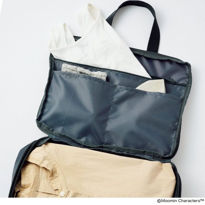 ムーミン×サマンサ モスモスの旅アイテムが「便利すぎる」と話題！リンネル4月号の「大型ボストン」＆「衣類圧縮ケース」付録の優秀具合をレポート