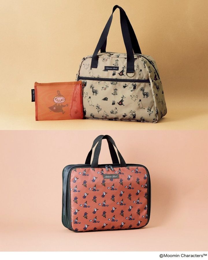 ムーミン×サマンサ モスモスの旅アイテムが「便利すぎる」と話題！リンネル4月号の「大型ボストン」＆「衣類圧縮ケース」付録の優秀具合をレポート
