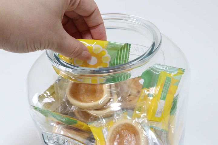 ピーナッツガラスジャー 使用例