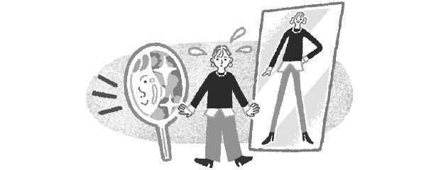 痩せて見える鏡や、肌がキレイに見える鏡を置く