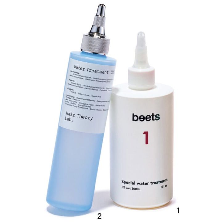 1.ビーツ スペシャルウォーター トリートメント 300mL（f.a.products）※サロン専売品、2.ヘアセオリーラボ セラムイン ウォータートリートメント 200mL（Hair Theory Lab）