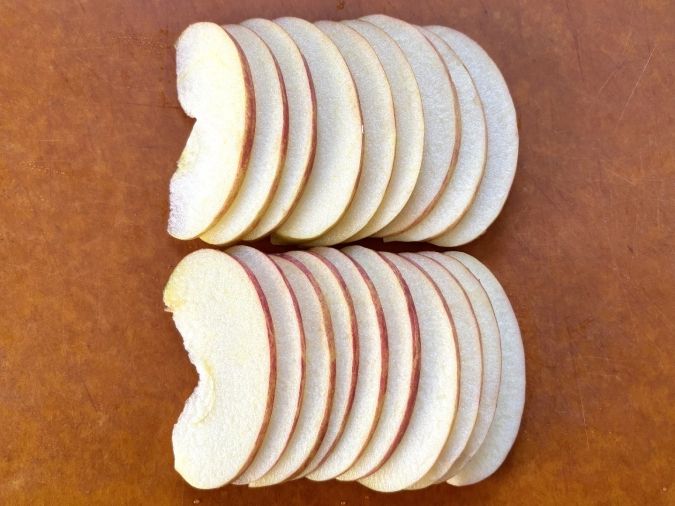 りんご レシピ くし型切り りんごのガトーインビジブル