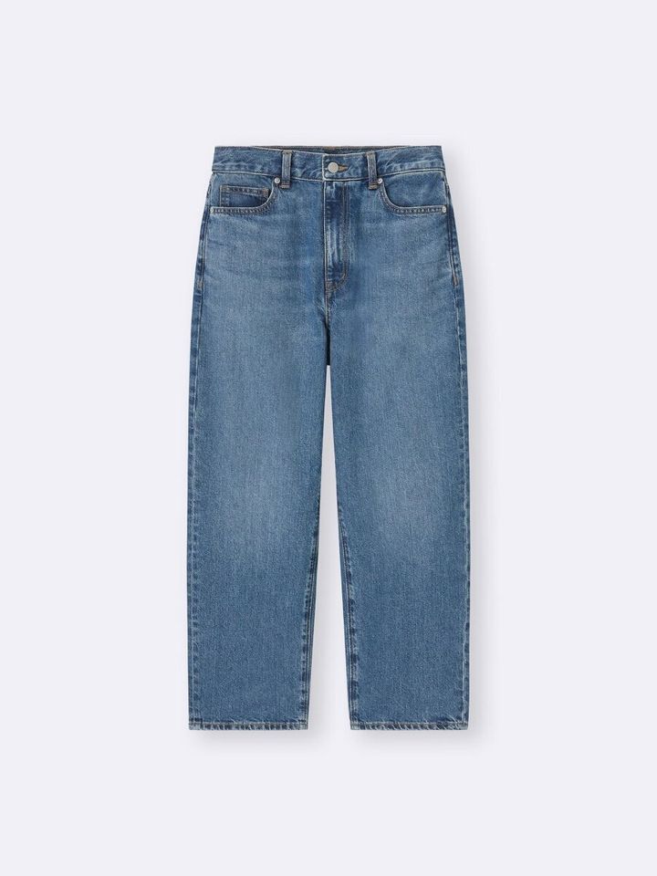 2026春gu大人女性おすすめストレートアンクルジーンズ