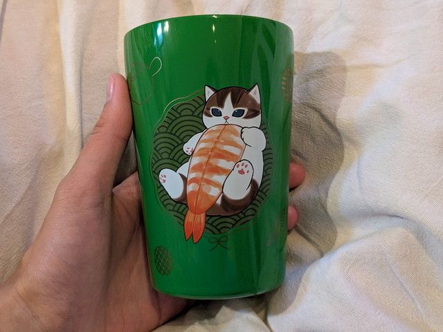 mofusand 真空断熱カフェタンブラー 寿司にゃんver. グリーンデザイン