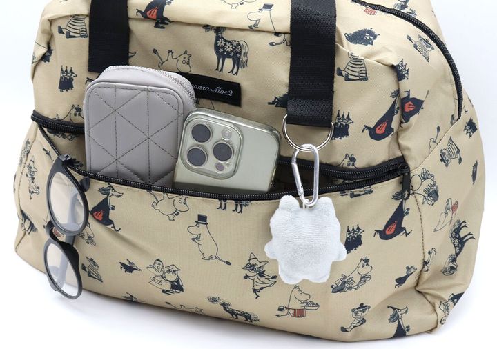 リンネル4月号ムーミンボストンバッグファスナーポケット＆Dカン