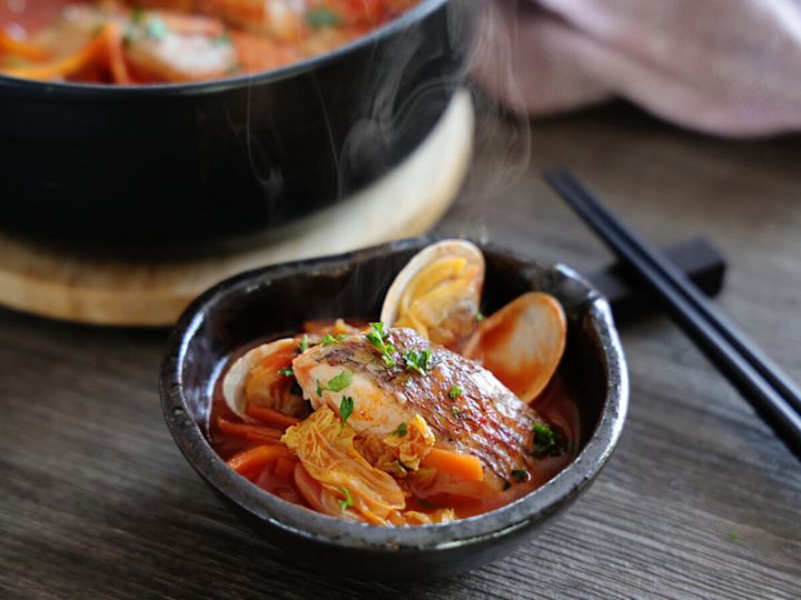 和風トマトパッツァ鍋できあがり