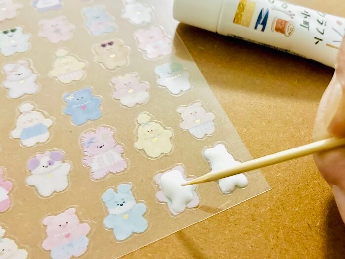 話題の『ぷっくりシール』を自分で作ってみた！→しかもとっても簡単♡普通のシールも立体に変身