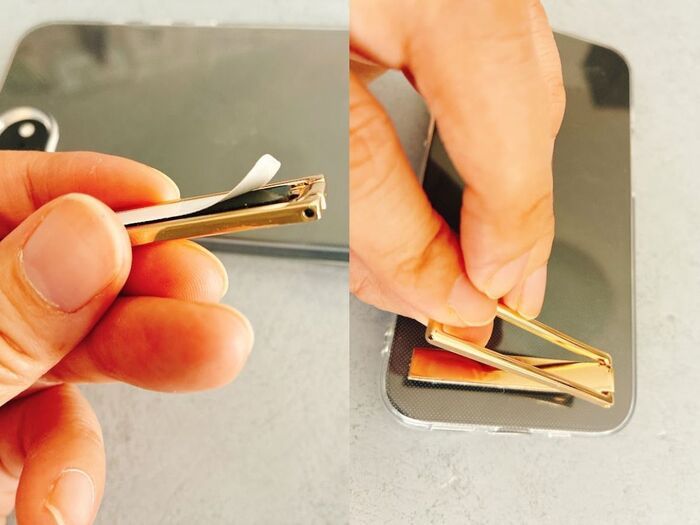 【キャンドゥ】極薄なのに力持ち！スマホに取り付けてみると…縦横自由で便利すぎて拍手喝采♪