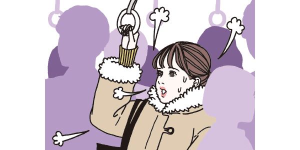 通勤で汗をかいたら、こまめにティッシュオフ