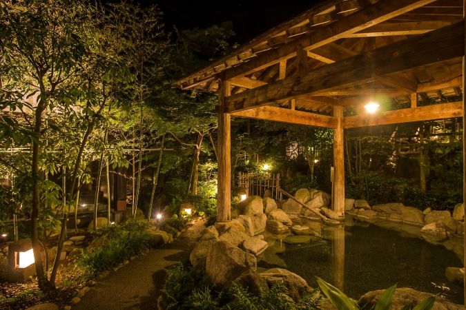 源泉野天風呂 那珂川 清滝」露天風呂