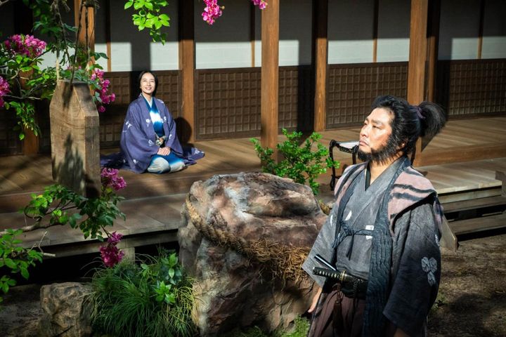 大沢次郎左衛門（松尾諭）、篠（映美くらら）／大河ドラマ「豊臣兄弟！」第5回より ©️NHK