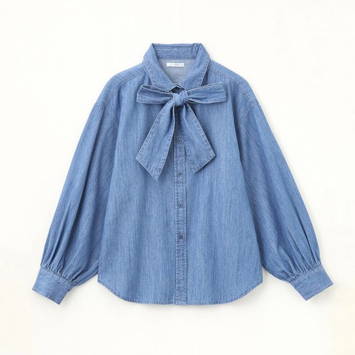 しまむらのデニムシャツ（田中里奈）