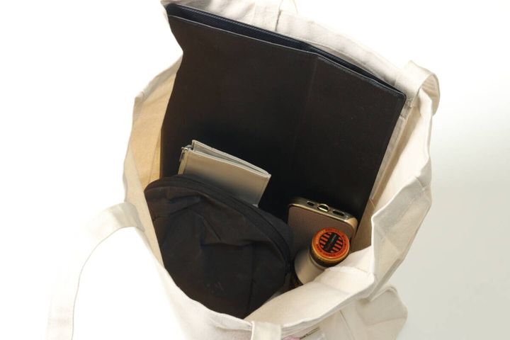 刺繍ボックストートバッグ（サメ、メンダコ） 収納力