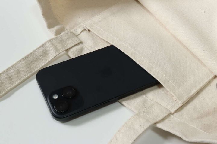 刺繍ボックストートバッグ（サメ、メンダコ） 内ポケット