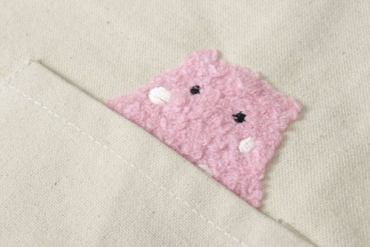刺繍ボックストートバッグ（サメ、メンダコ） デザイン