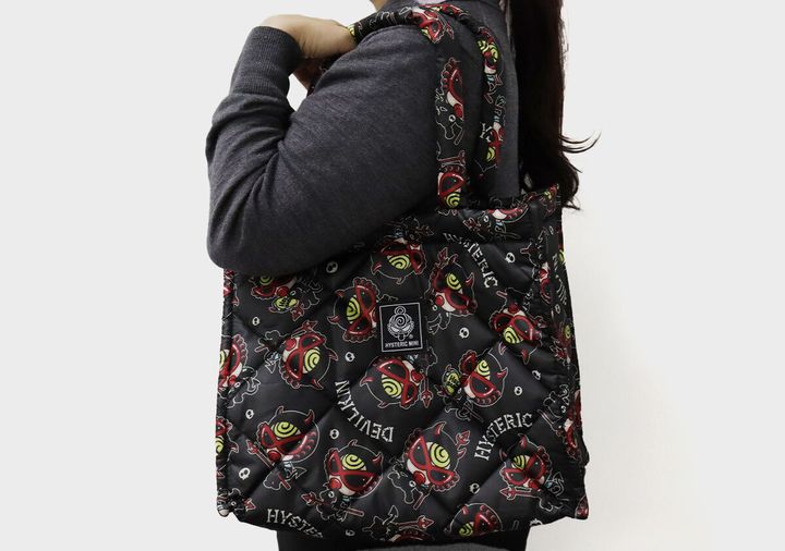 ヒステリックミニDEVILKINキルティングスクエアトートバッグ