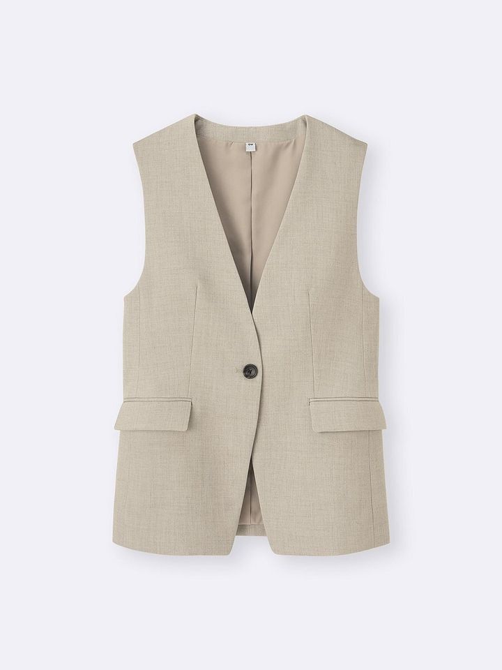 GUのノーカラーベスト