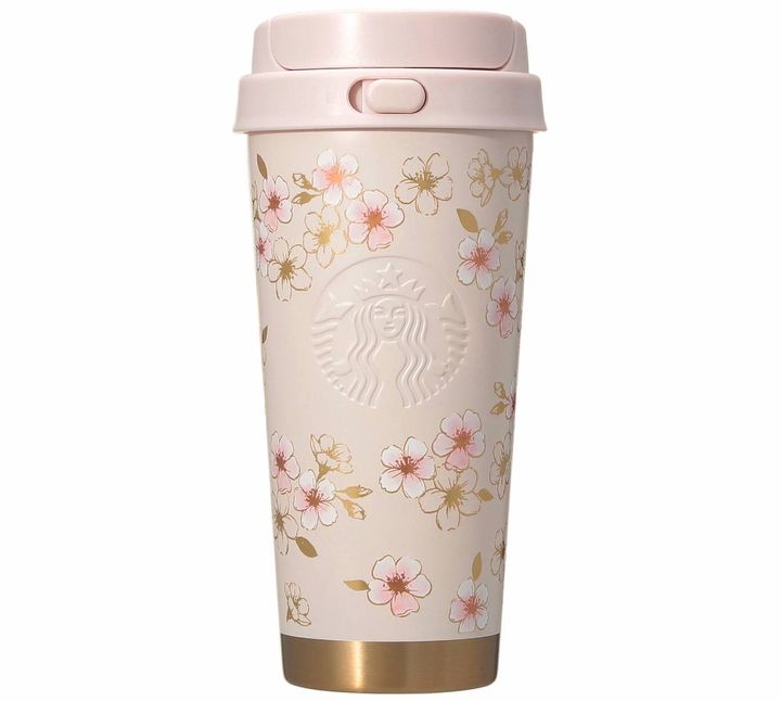 「SAKURA2026 ステンレスTOGOボトル ピンクベージュ&ゴールド」473ml 5550円