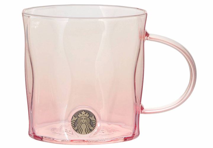 SAKURA2026 耐熱グラスマグ メダルピンクグラデーション」355ml 3500円