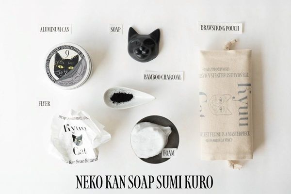 猫の日記念！竹炭使用の黒猫ソープ「9.kyuu ネコ缶SOAP《炭黒》」が数量限定で発売