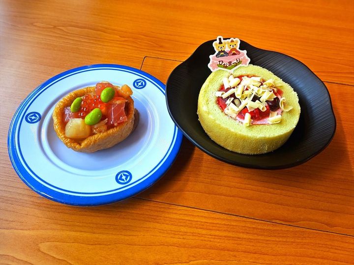 「いなりちらし」（左）と「春色ひなロール」