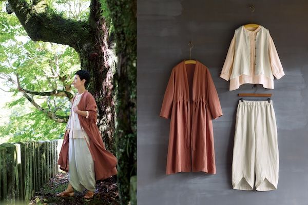 ライフスタイルブランド「石見銀山 群言堂」に山桜で染めた新作コレクションが登場