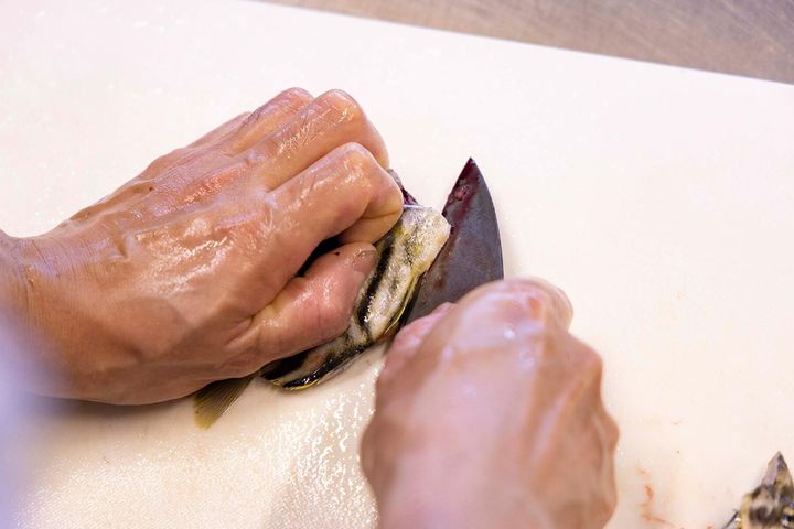 内臓を取り出す