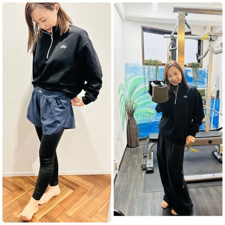 ALOの服を着た全体写真