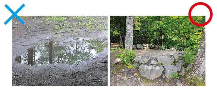 ［キャンプツーリング前に知っておきたい基礎知識］テント設営場所の注意点