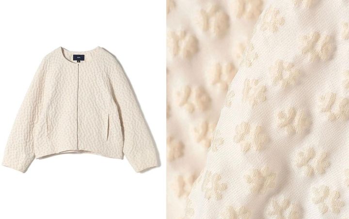 画像: 「ミニ フラワー ジャカード ブルゾン」￥39,600 出典：シップス