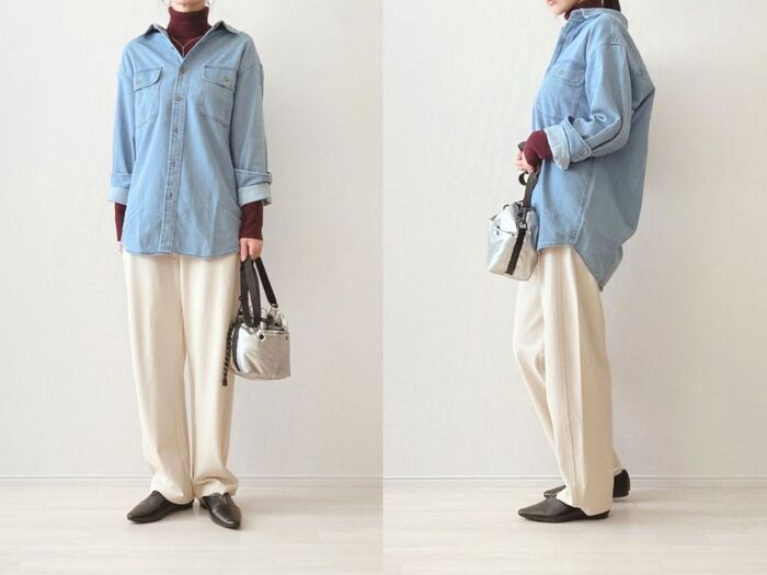 【ユニクロ】話題の『コラボシャツ』が40代の春コーデに大活躍の予感！大人も着やすい正統派デザイン