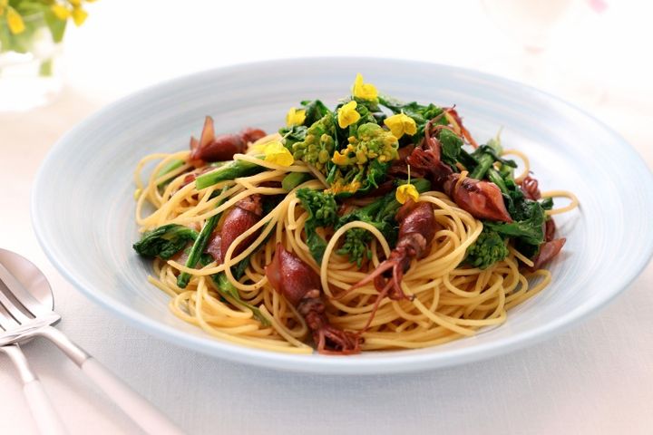 ホタルイカと菜の花のパスタ 春のパスタ 