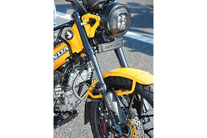 【CT125カスタム】倒立フォークにゲイルスピード！ターメリックイエローの「究極ハンターカブ」に迫る