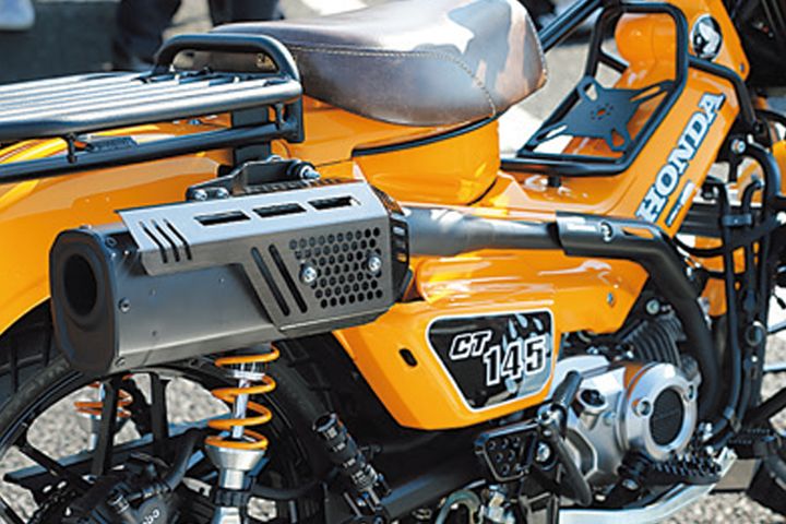 【CT125カスタム】倒立フォークにゲイルスピード！ターメリックイエローの「究極ハンターカブ」に迫る
